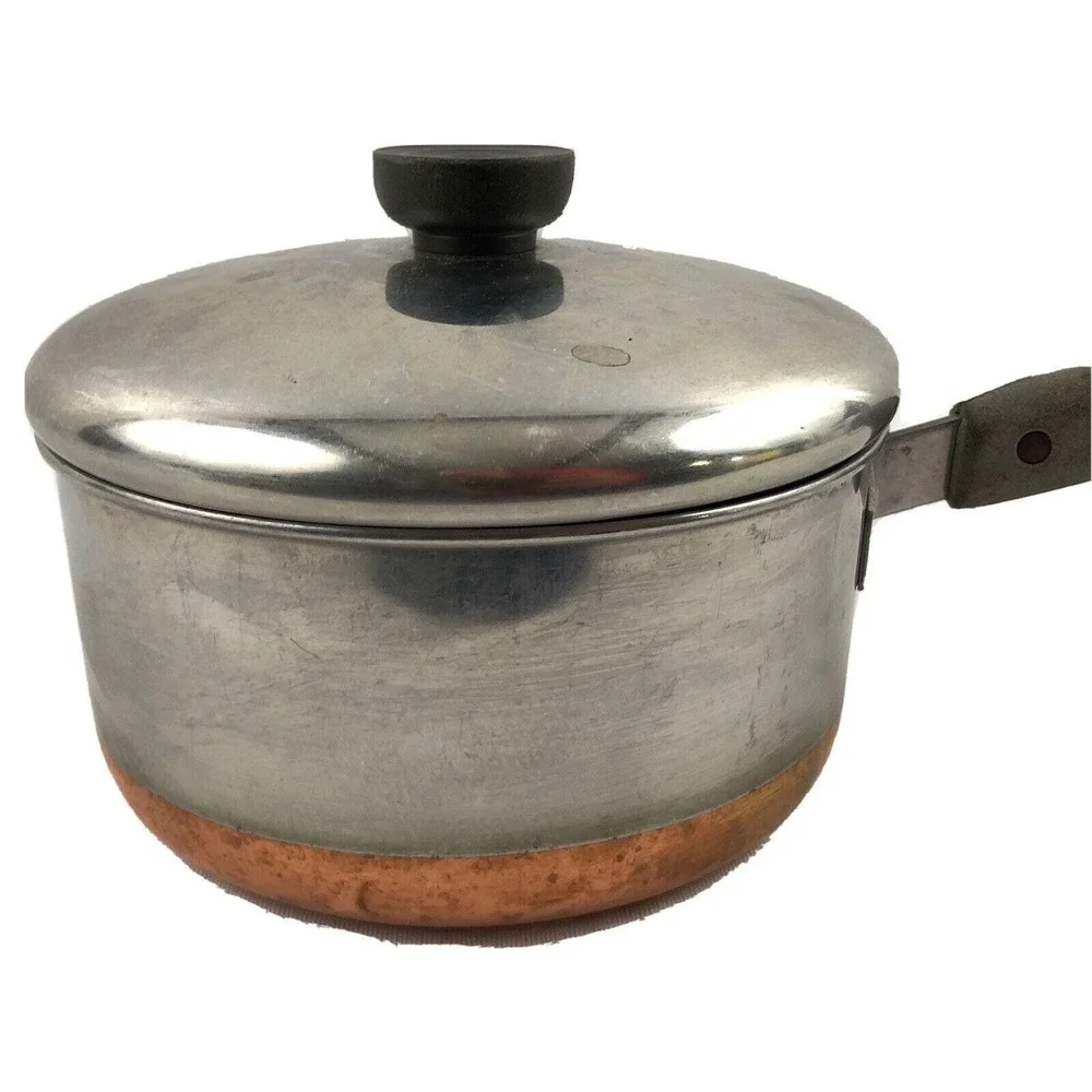 Revere Ware Copper Clad‎ 1.5 Quart Sauce Pan Pre 1968 Process With Lid 2363973